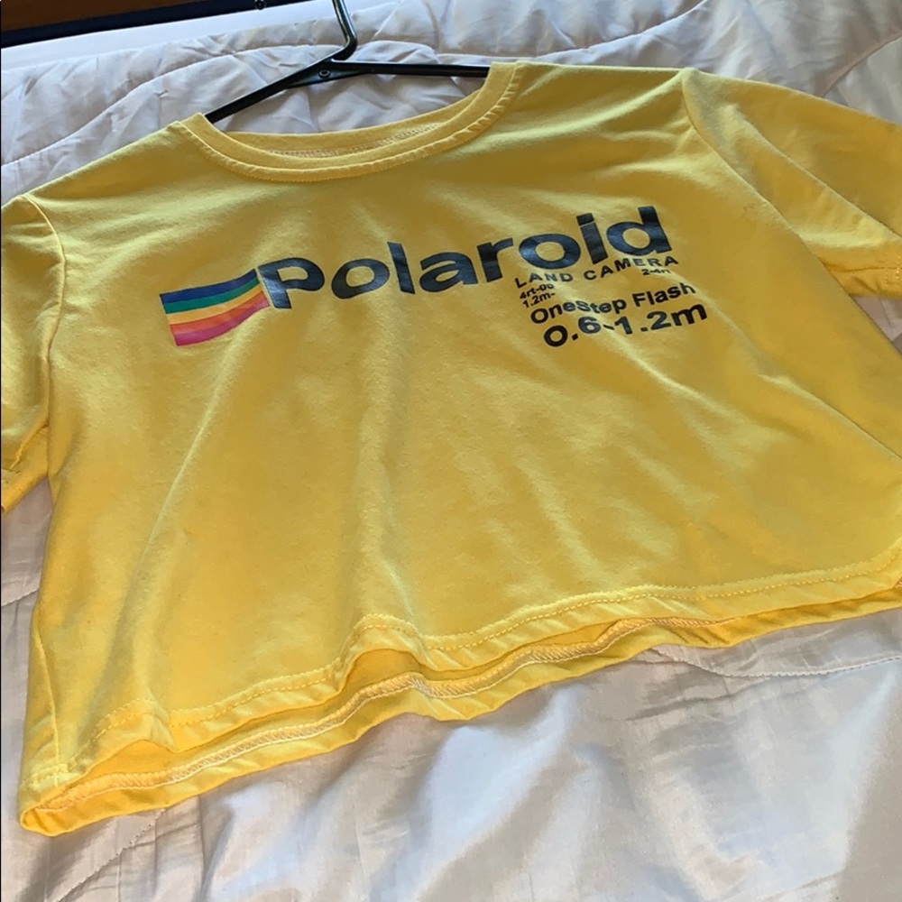 cropped polaroid t-shirt